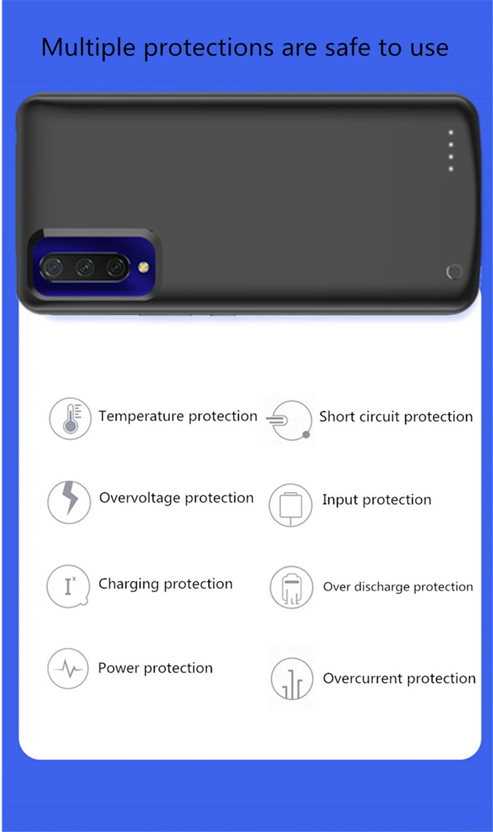 Портативный Банк питания 6500mAh аккумулятор зарядное устройство чехол для Xiaomi mi CC9e резервный зарядный чехол для Xiao mi CC9e Внешний Аккумулятор Чехол