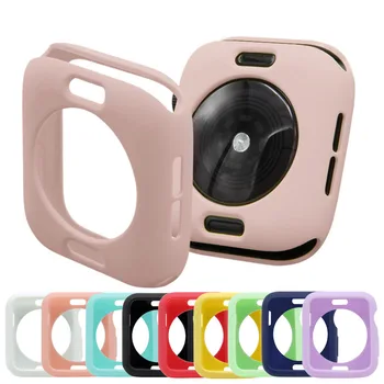 

Soft Silicone Case For Apple Watch Series 5 4 3 2 1 Smart Bracelet Protective Cover Shell For Apple Watch 38 40 42 44mm