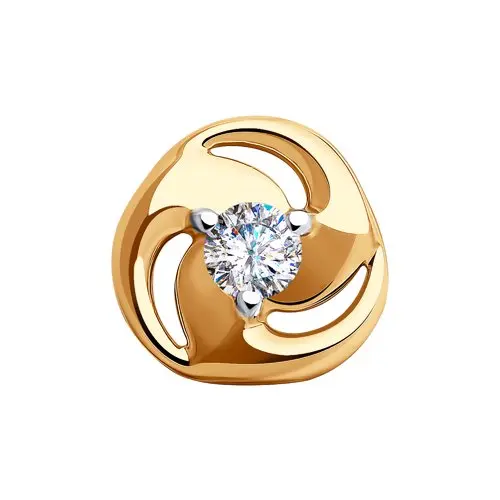 Suspension SOKOLOV gold with cubic zirconia