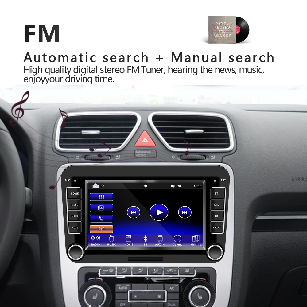 Автомагнитола AMPrime 2 Din 7 &quotсенсорный экран Bluetooth FM MirrorLink MP5 мультимедийный