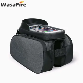 

MTB Bike Top Tube Saddle Bag Bicycle Touch Screen 6.2" Cellphone Case Holder Front Frame Double Side Pouch Cycling Accessories