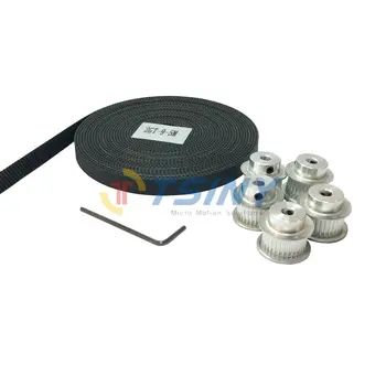 

HTD 3D Printer GT2 Timing Pulley 32 Teeth bore 5mm 6.35mm 8mm 10mm and 5 Meters 2GT Open Ended Timing Belt Width 9mm Pitch 2mm