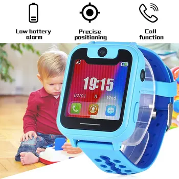 

Cute Children Smart Watch Support Phone SOS GSM GPRS SMS SIM Camera Route Track Playback 1.54 Inch Touch Full Color LED Screen
