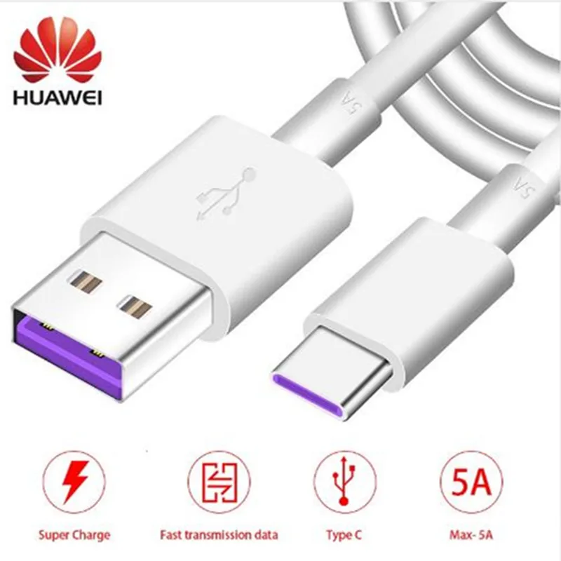 Original Huawei SuperCharge Type C Cable 5A Fast Charging Data USB-C Cord For Huawei P30 P20 Pro Nova 5T 5 5i Honor 30 30S 20 10