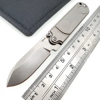 

Mini Pocket Folding Knife S35VN Blade Titanium Handle Ball Bearing Knives Portable Key pendant Survival Hunting Camping EDC Tool