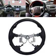 Пианино черный кожаный спортивный руль для 2007-2011 Toyota Highlander Camry Kluger Estima Hilux Fortuner Allion Corolla Axi