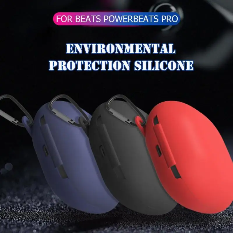 

4 Colors Silicone Anti-drop Protective Cover for Beats Powerbeats Pro TWS Earphones Protector Storage bag for Powerbeats Pro