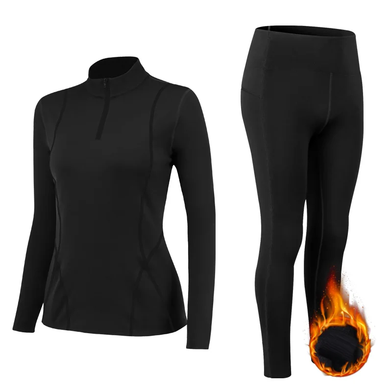 Fanceey Winter Women's Thermal Underwear Sets High-collar Thermo Lingerie Warm Intimates Long Johns Women Pajamas Clothing