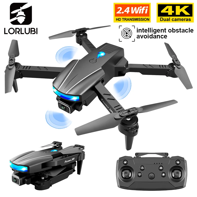 Радиоуправляемый мини-Дрон LORLUBI S85 4k HD Двойная камера Wi-Fi Fpv Дроны с инфракрасным
