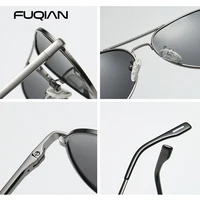 Classique grand pilote lunettes de soleil polarisées hommes de luxe en métal noir Aviation lunettes de soleil mâle mode conduite vacances nuances UV400 6