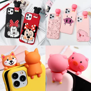 

Cartoon Cute 3D Soft TPU Matte Phone Cases For iPhone 7 5 5S SE 2020 X XS Max XR 6S 8 7 6 Plus 11Pro For iPhone 11 Pro Max Case