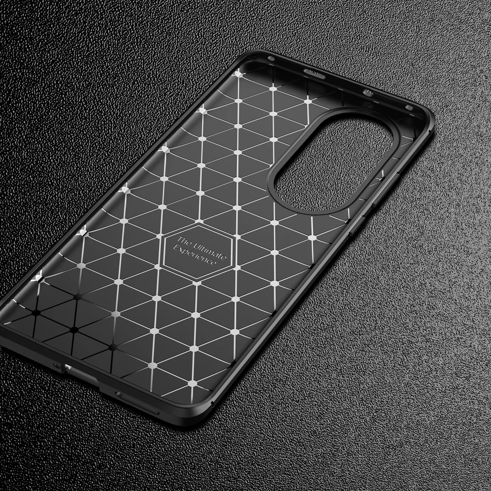 Carbon Fiber Pattern Luxury TPU Bumper Cover Fundas For Huawei P50 Pro Shockproof Case Coque Protective Shell