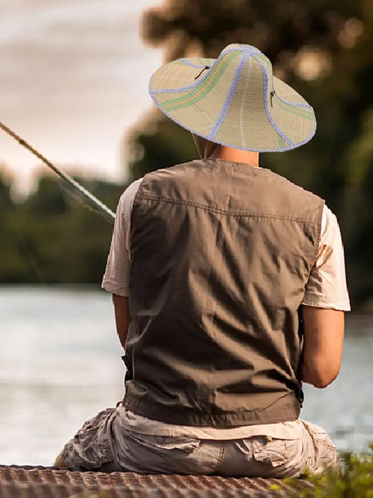 Chinese Style Fishing Straw Hat Rattan Hats Retro Handmade Weave Straw Hat  Fisherman Cap Outdoor Fishing Straw Hat Visor Hat - AliExpress