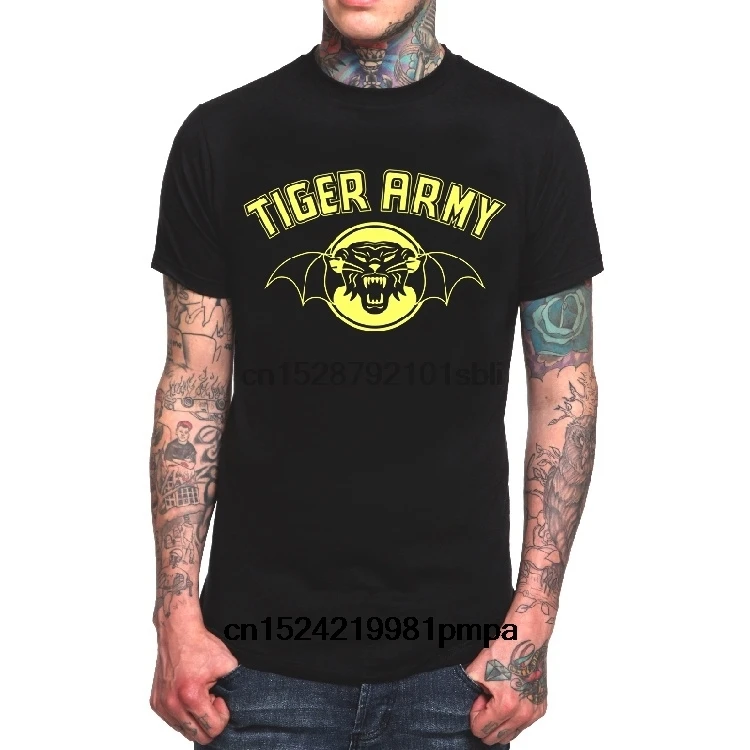 Men Fashion T-Shirt Tiger Army Music from Regions Beyond Punk Rock Short Sleeve T Shirts Casual Summer Dress Printed Tops | Мужская