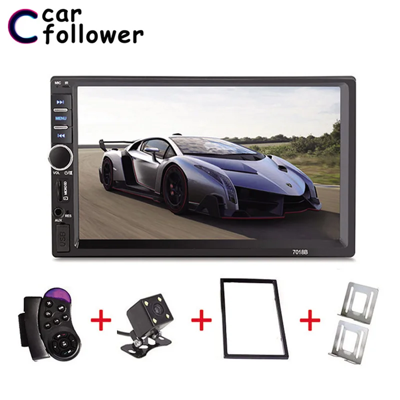 

Autoradio Car Radio 2 Din General 7'' inch LCD Touch Screen Player Bluetooth Car Audio Support Rear View Camera+ Steering Wheel