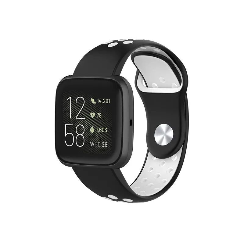 100 шт. браслет ремешок для Fitbit Versa смарт-браслет для женщин и мужчин мягкий силиконовый ремень застежка для Fitbit Versa 2 Lite Смарт-часы