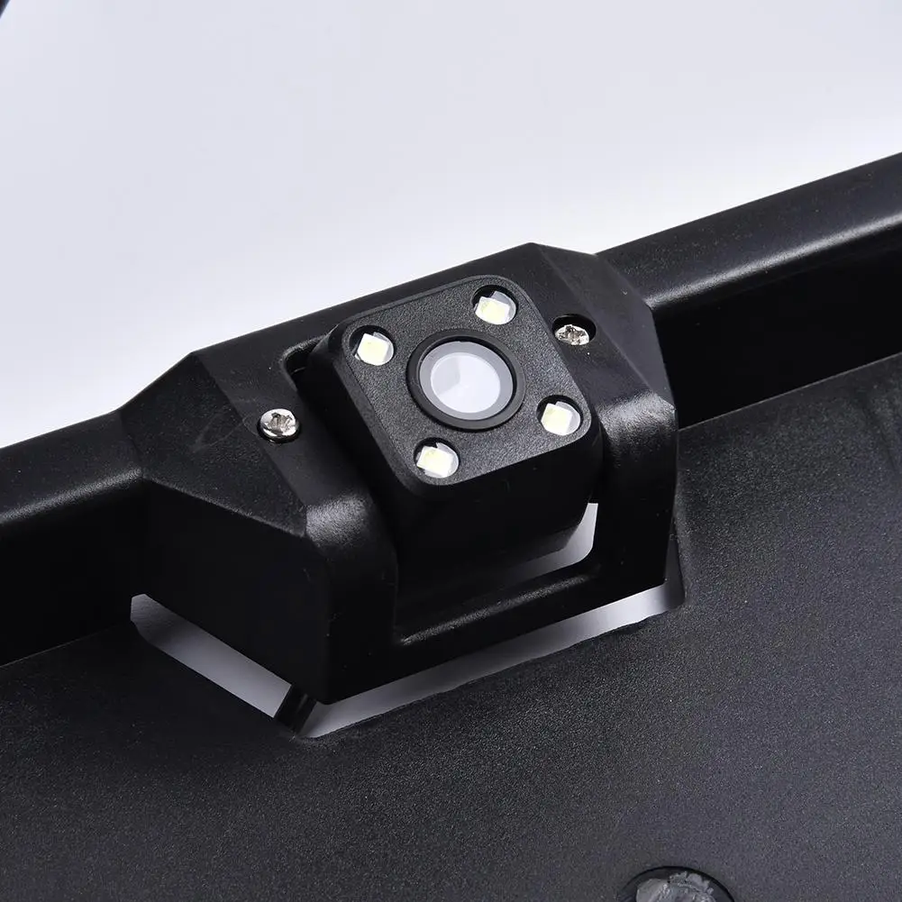Auto Rearview System European License Plate Video Parking Sensor Reversing Radar With HD Rear View Backup Camera