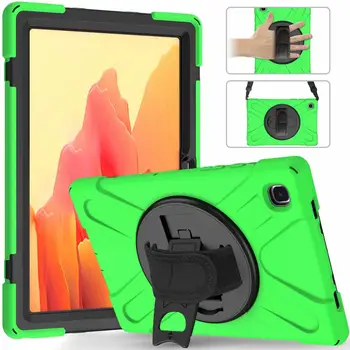 

360 Rotate Kids Shockproof Case For Samsung Galaxy Tab A7 10.4" 2020 T500 T505 Stand Shell Tablet Protect Cover Funda+Straps