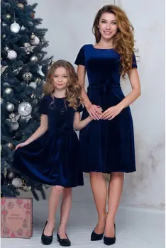 

mother and daughter clothes summer fashion baby girl clothing matching outfits family look polyester mommy and me dresses
