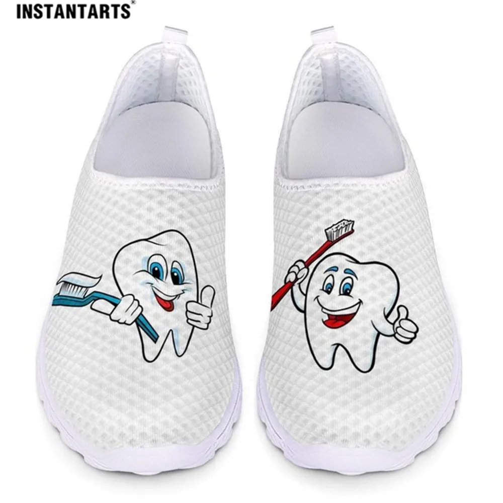 INSTANTARTS-zapatillas de deporte con diseño de dibujos animados para mujer, mocasines ligeros e informales, para la playa, para verano