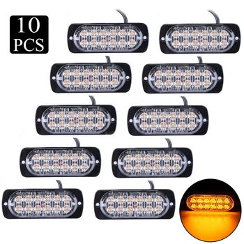 

10pcs 12V 36W LED Car Side Marker Tail Light Truck External Lights Trailer Truck Lamp Amber Car Bus Lkw Waterproof Durable ATV