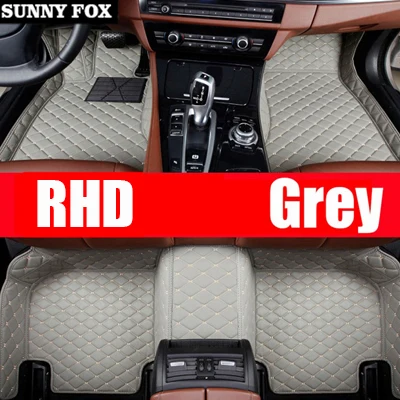 Right hand drive/RHD сделано для Toyota Prius XW30 Vios 5D полное покрытие чехол автомобиль-Стайлинг ковер нескользящий подводка для глаз(2009 - Название цвета: Grey
