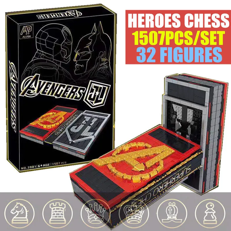 

New CHESS Book Iron Man BATMAN Collections Book Fit Legoings Marvel Avengers Building Blocks Bricks Figures Toys Christams Gifts