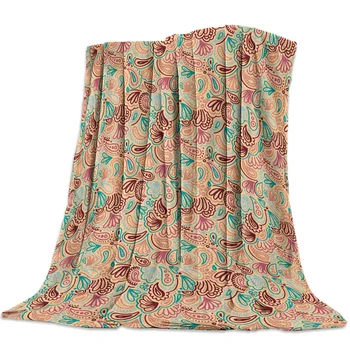 

Colorful Paisley Pattern Spring and Autumn Soft Flannel Blanket Office Siesta Blanket Sofa Bed Blanket