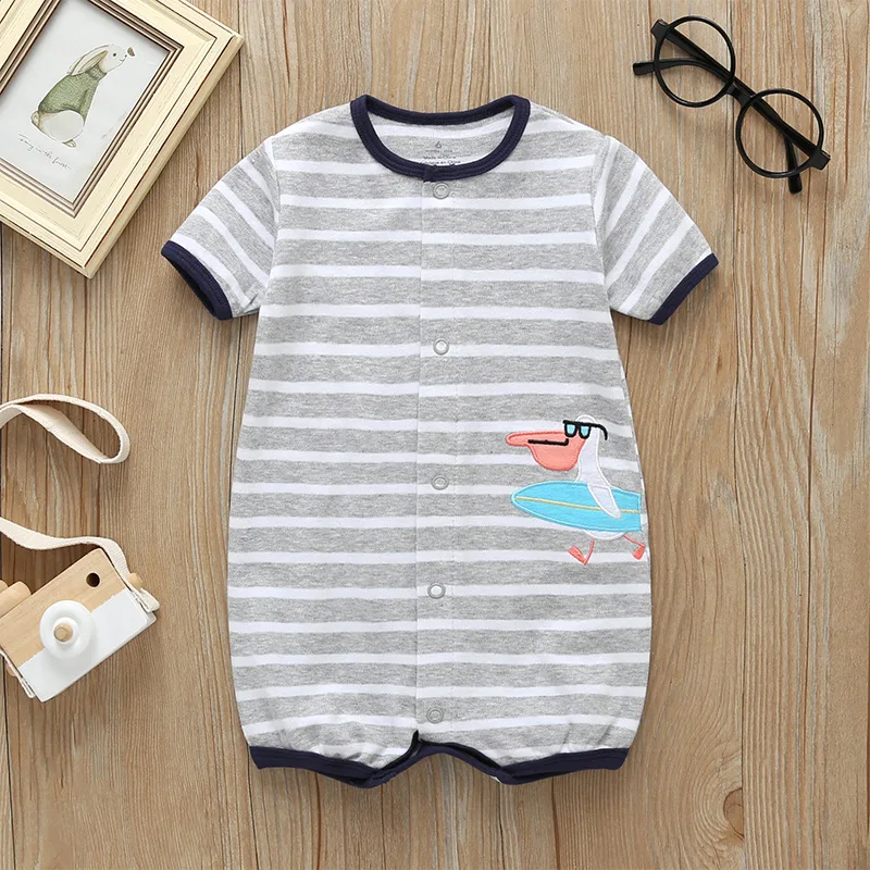 malapina 2020 Summer Newborn Baby Boy Girl Shark Romper Short Jumpsuits Infant Outfit Cute Costume Clothing | Детская одежда и