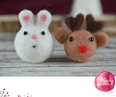Простой норвежский стиль лося кролик плюшевый DIY Войлок новогодняя елка, для дома Санта Декор счастливый год вечерние подарки для детей - Цвет: 2pcs Rabbit Elk