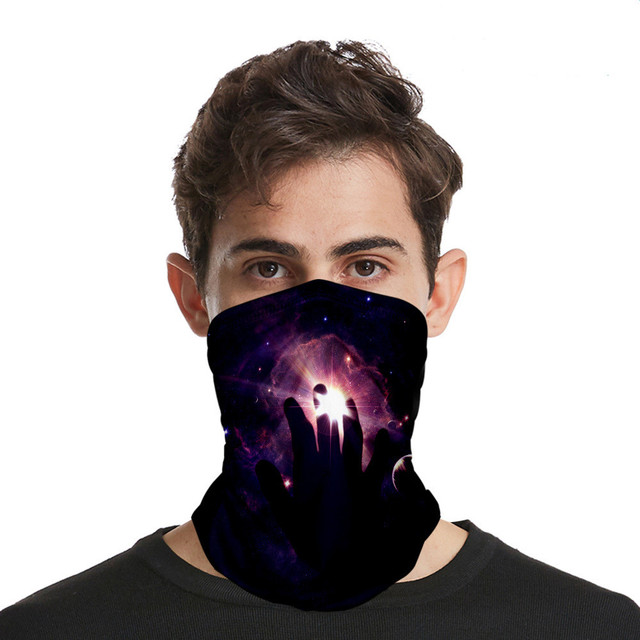 stars color seamless headscarves for men and women with ice silk sunscreen bib mask multi-functional sports magic headscarve