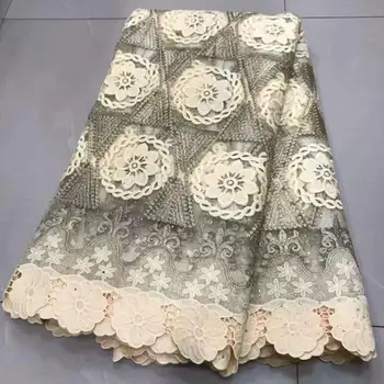 

French Net Lace Fabric 2020 Latest African Guipure Lace Fabric With stone Embroidery Tulle Lace Fabric High quality BV2-63