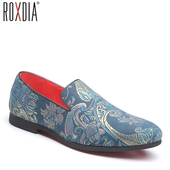 

ROXDIA brand mens loafers PU leather fashion casual slip on oxford man shoes for work male flats plus size 39-48 RXM150