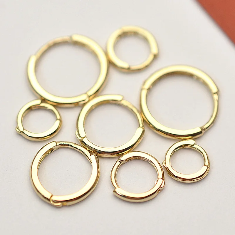 Trendy 100% 10K Gold Quilted Hoop Earrings for Women Fine Jewelry