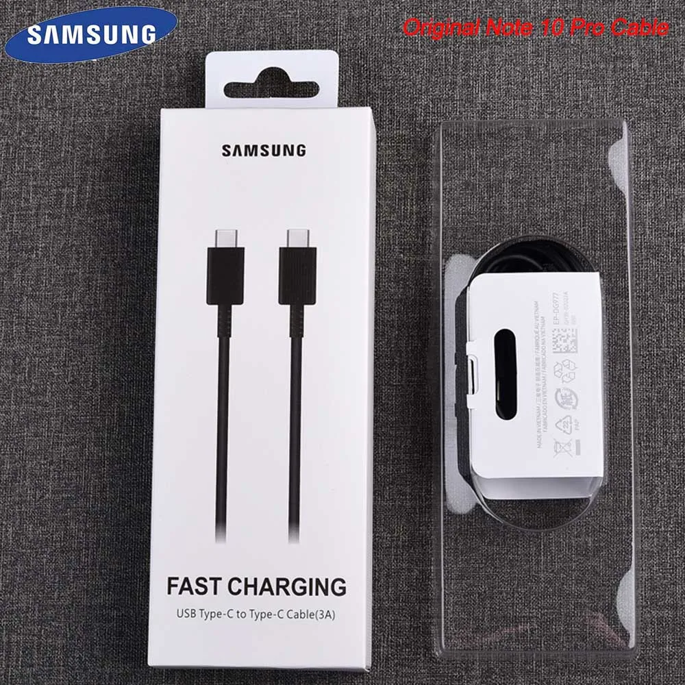 Black Box Samsung Galaxy Note 10 Pro type C кабель USB3.0 25 Вт PD usb type-C To type-C кабель для быстрой зарядки для Note10 100 см - Цвет: Black Box
