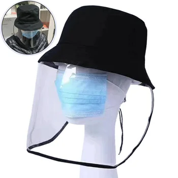 

Protective Facial Cover Particulate Anti-Spitting Hats Transparent Windproof, Dustproof Breathable Hat Mask Face Shield Screen