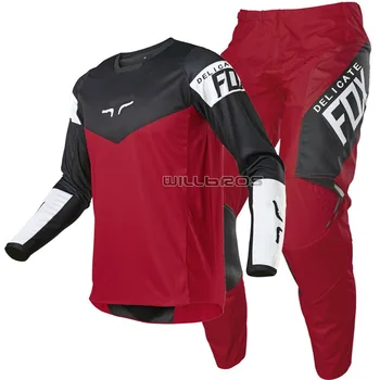 

Free shipping Delicate Fox MX ATV BMX Dirt 180 Revn Gear Set Motorcycle Jersey Pants Scooter Motor Kits Motocross Racing Suit
