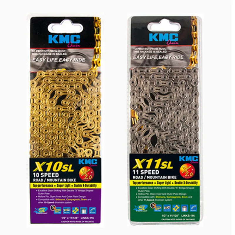 KMC X9 X10 X11 X12 EL/SL для горного/шоссейного велосипеда, универсальная цепь переключения скоростей 9/10/11/12 с волшебной пряжкой, новинка