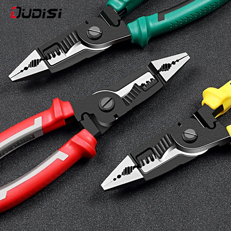 

Multifunctional Electrician Pliers Long Nose Pliers Wire Stripper Cable Cutter Terminal Crimping Hand Tools