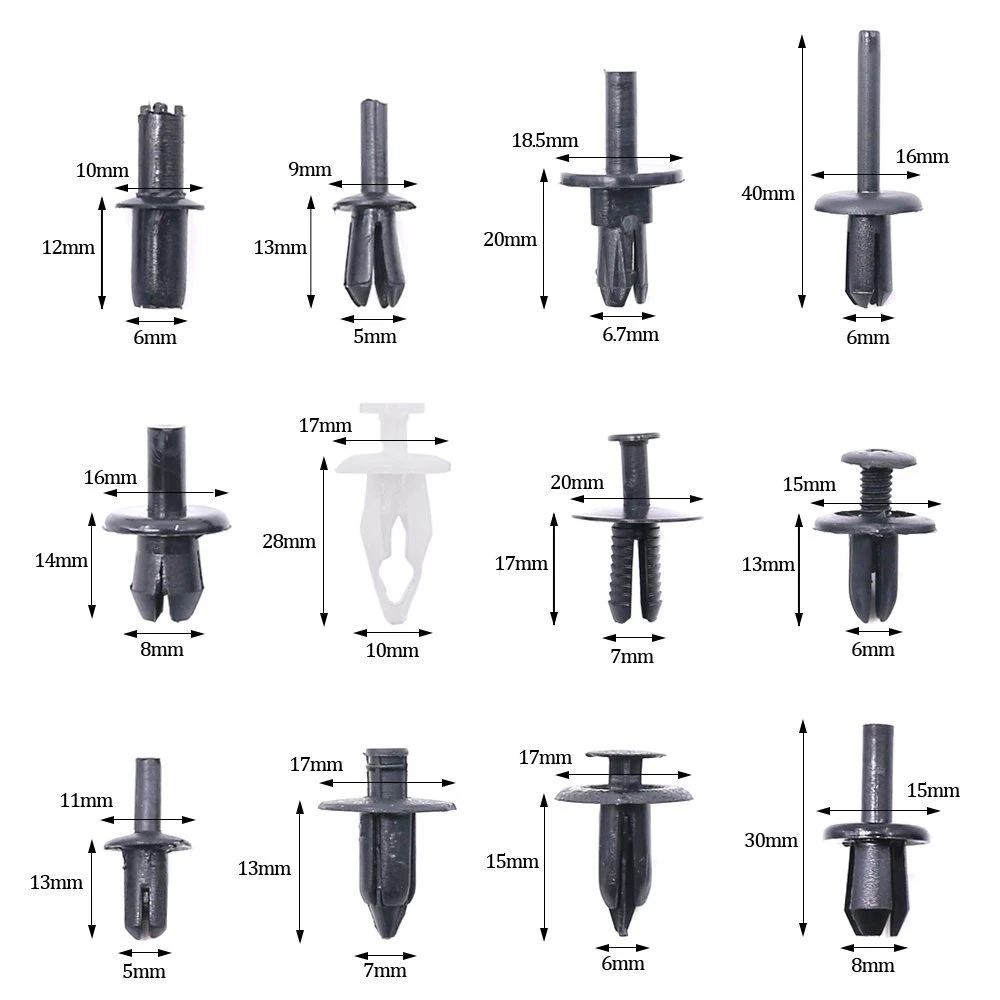 

100/350Pcs Auto Drive Rivet Assorted Trim Moulding Clip Automotive Furniture Assembly Expansion Screws Kit with Tool Screwdriver