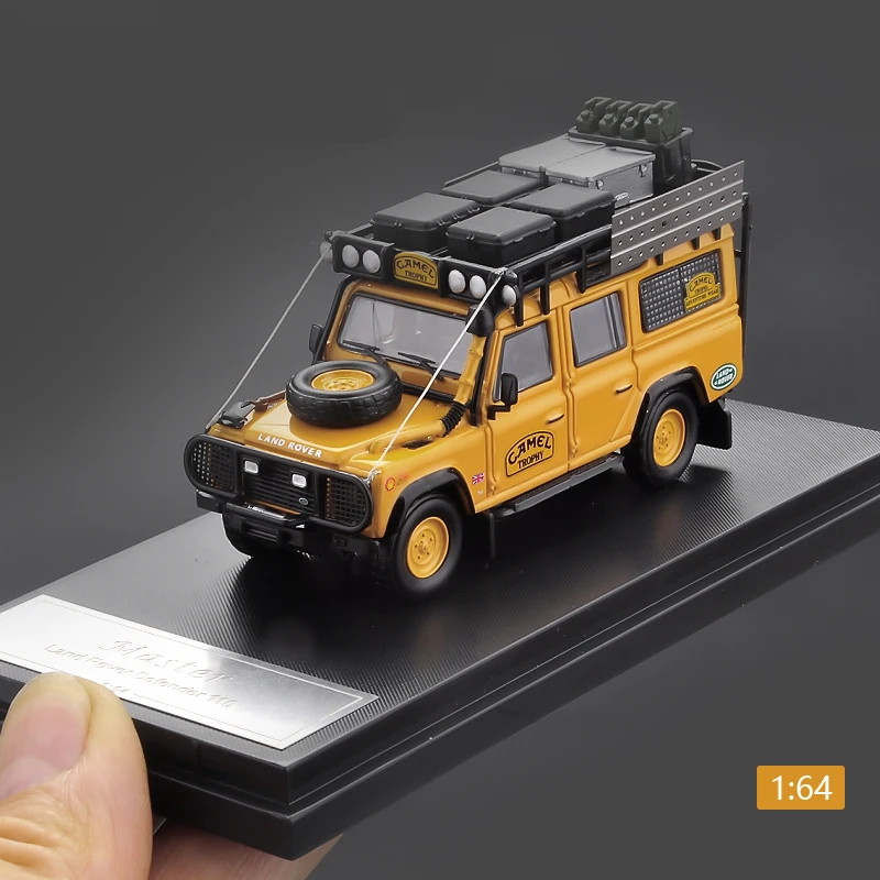 Временная модель 1/64 Camel Cup Theme Off-Road Defender 110 металлическая литая под давлением модель с частями для крыши 1: 64 модель автомобиля SUV set Временная модель 1/64 Camel Cup Theme Off-Road Defender 110 металлическая литая под давлением модель с частями для крыши 1: 64 модель автомобиля SUV set