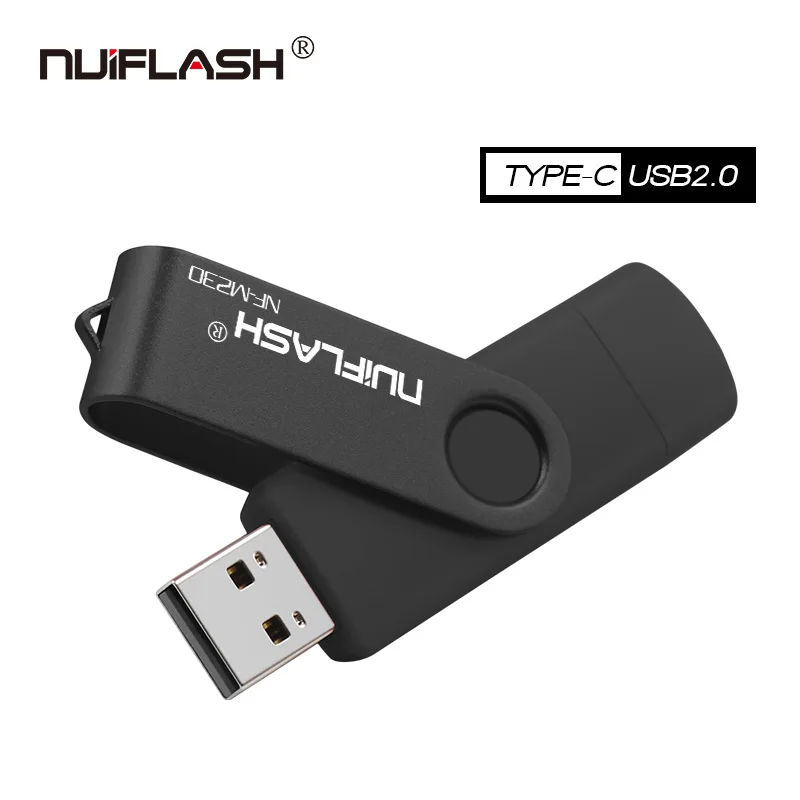 black Лучшая usb Type C флеш-накопитель cle usb 2,0 32G флеш-накопитель двойное применение usb Type C 16G 32G 128G запоминающие устройства диск на ключ - Цвет: black