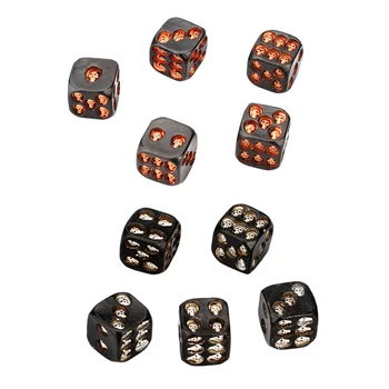 

5pcs Skull Dice 6-Sided KTV Entertainment Game Pool Leisure Toys Favor Props