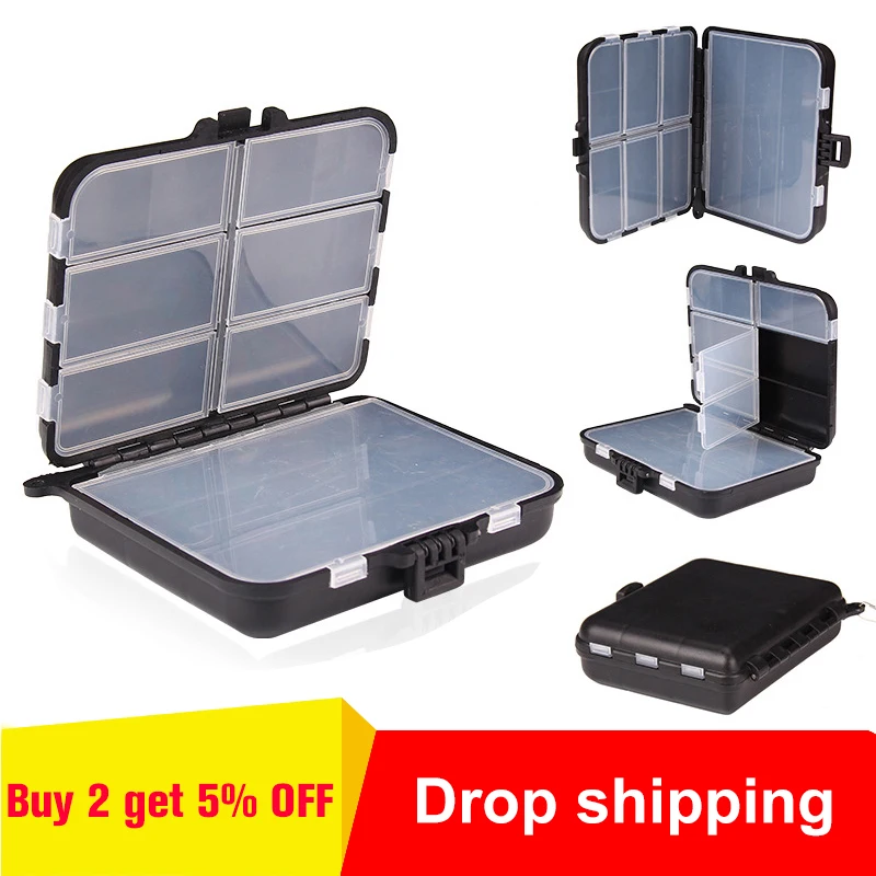 

2 Layer Multifunctional Detachable Fishing Lure Bait Hooks Tackle Accessory Storage Box Case with Compartment Organizer