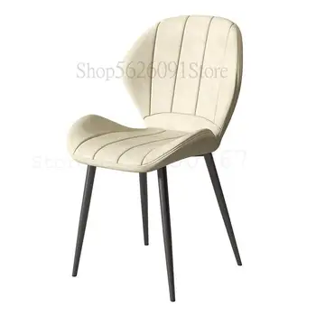 

Nordic Dining Chair Modern Simple Home Back Chair Net Red Lazy Makeup Chair Manicure Leisure Restaurant Creative Chair