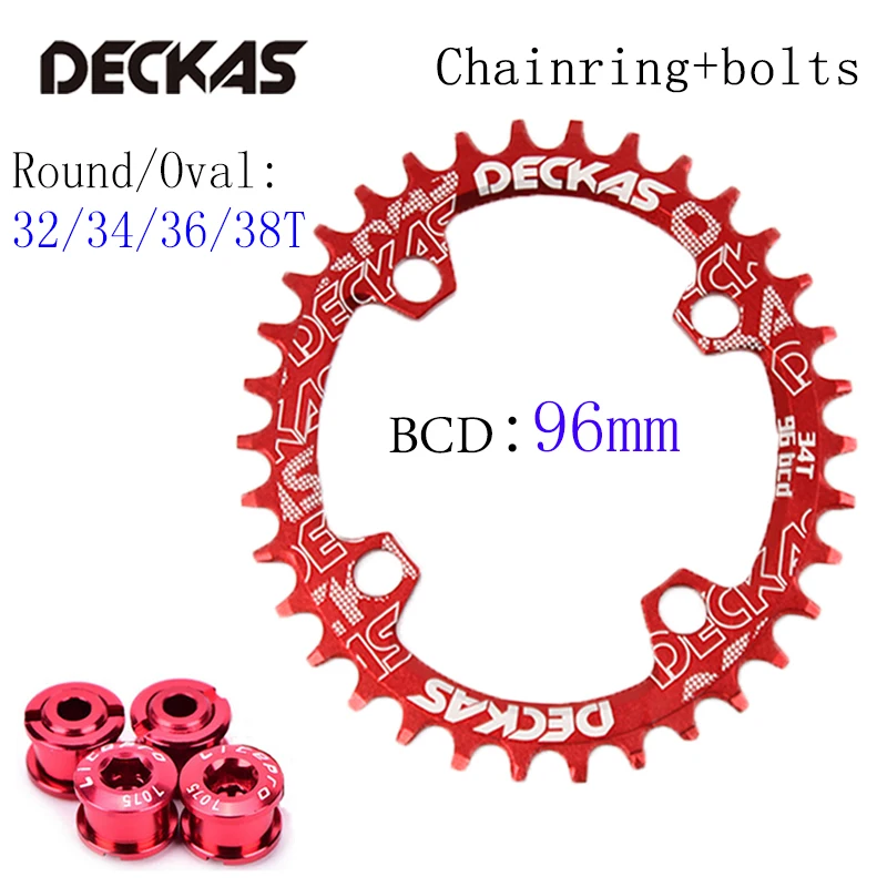 Deckas MTB узкая широкая цепь овальная 96BCD круглая горная велосипедная цепь кольцо дорожная велосипедная Звездочка 32 T/34 T/36 T/38 T Shimano Deore