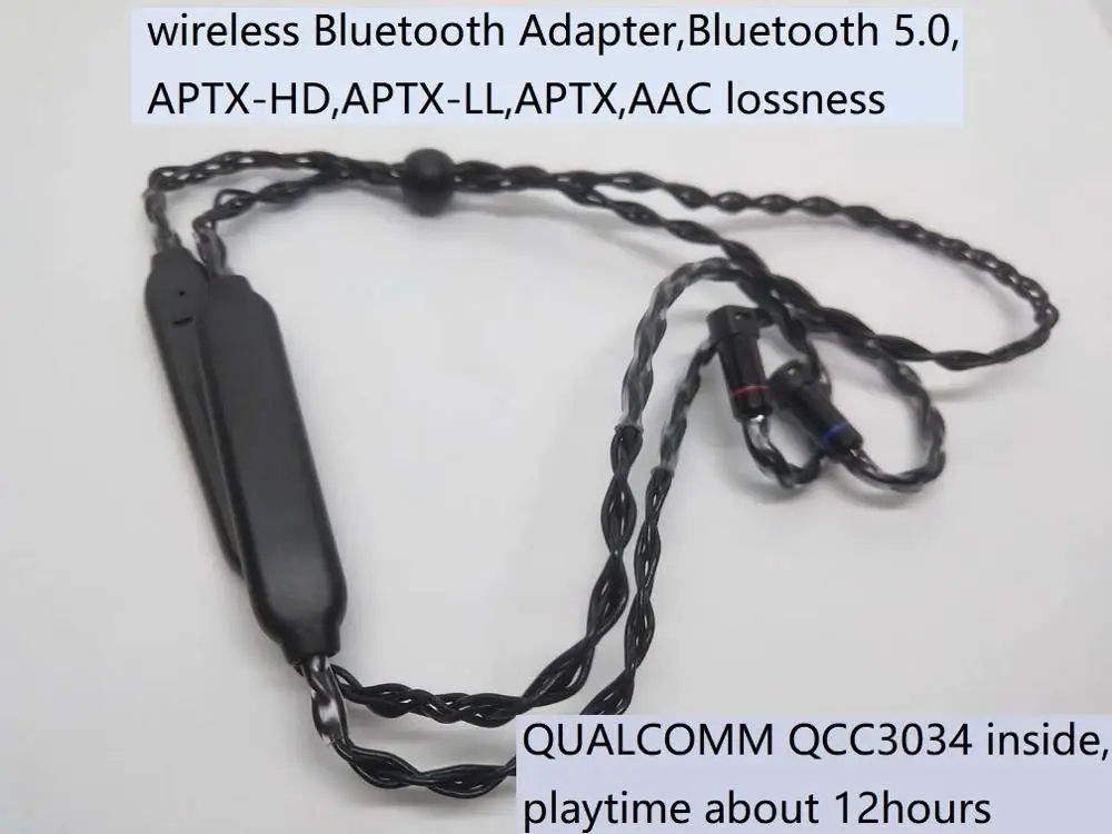 QCC3034 APTX HD Bluetooth кабель 5,0 APTX LL APTX AAC 2PIN MMCX смешанный OCC посеребренный кабель микрофон для IE80S SE535 UE18 W4R TF10