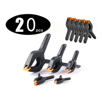 

20/8/5/3 pcs Woodworking Spring Clamps Plastic Clips Hardware DIY Electrician Woodworking Model Making Fastener Repair Tool