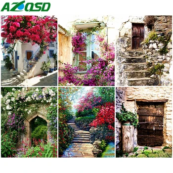 

AZQSD Painting By Number Canvas Kits Landscape Home Decoration DIY Coloring By Numbers Door Home Bedroom Wall Artwork