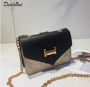 

Women Messenger Handbag Clutch Shoulder Crossbody Bag Chain Bag Evening Purs Korean fashion by sequins